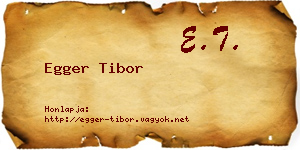 Egger Tibor névjegykártya
