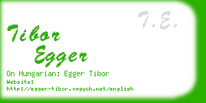 tibor egger business card